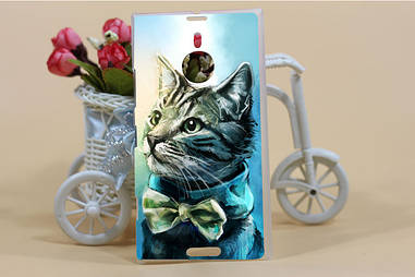 Ексклюзивний чохол для Nokia Lumia 1520 з малюнком кіт у метелику