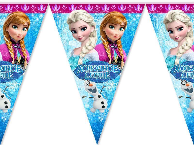 Гірлянда прапорці святкова "Фрозен - Холодне серце" , фото 1