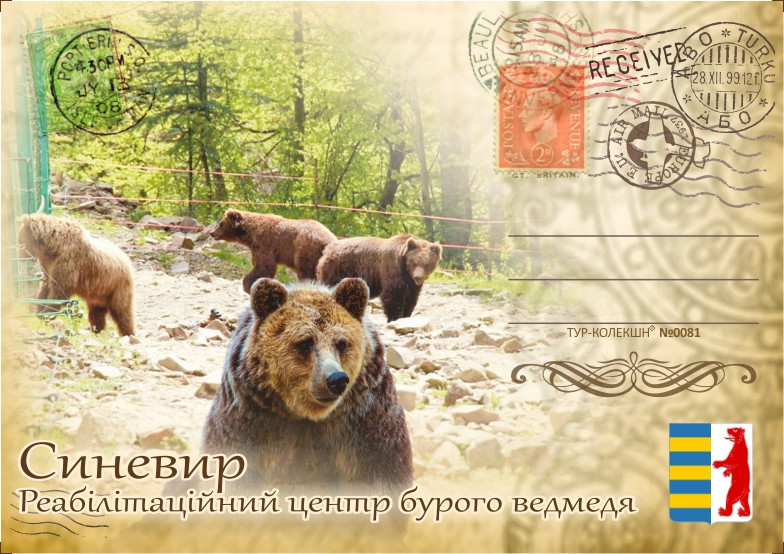 Магніт пластиковий "Реабілітаційний центр бурого ведмедя. НПП "Синевир" 10х7 см