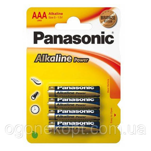Батарейки Panasonic — Alkaline Power ААА LR03 1.5V 4/48/240шт