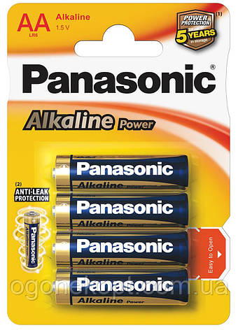 Батарейки Panasonic — Alkaline Power АА LR6 1.5V 4/48/240шт, фото 1