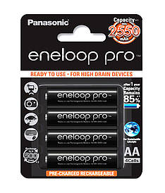 Акумулятори Panasonic — Eneloop Pro АА HR6 Ni-MH 2450 mAh 1.2V 4/20/200шт