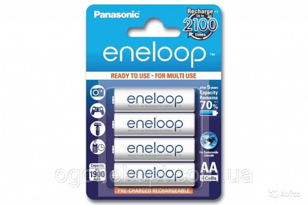 Акумулятори Panasonic — Eneloop АА HR6 Ni-MH 1900mAh 1.2V 4/20/200шт