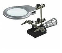 Тримач "тритья рука" ZD-10M з підсв., 5х85 мм+ підставка паяльника