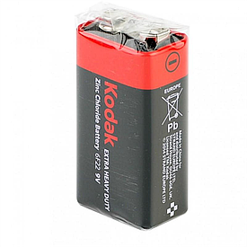 Батарейки Kodak — Extra Heavy Duty 6F22 крона 9V 1/10/100 шт.