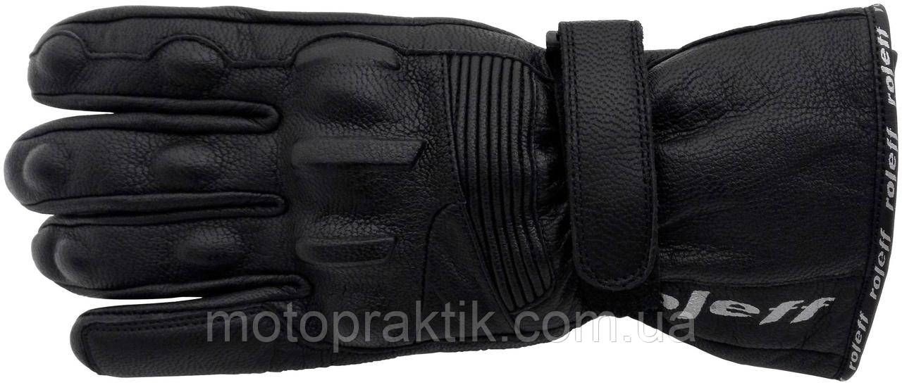 Roleff RO 44 Leather Gloves Black, S Мотоперчатки шкіряні з захистом