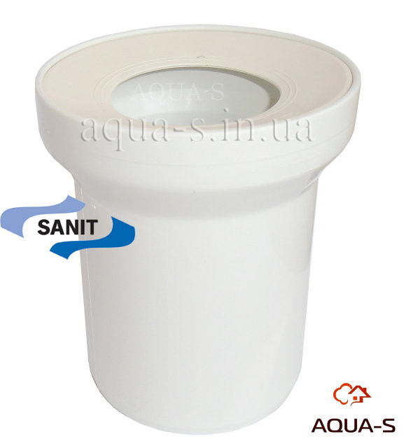 Патрубок для подключения унитаза к канализации Ø110 Длина - 150 мм ...