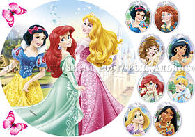Друк їстівного фото — Ø21 — Вафельний папір — Принцеси No31