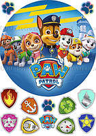 Друк їстівного фото Ø21 Вафельний папір Щенячий патруль No13