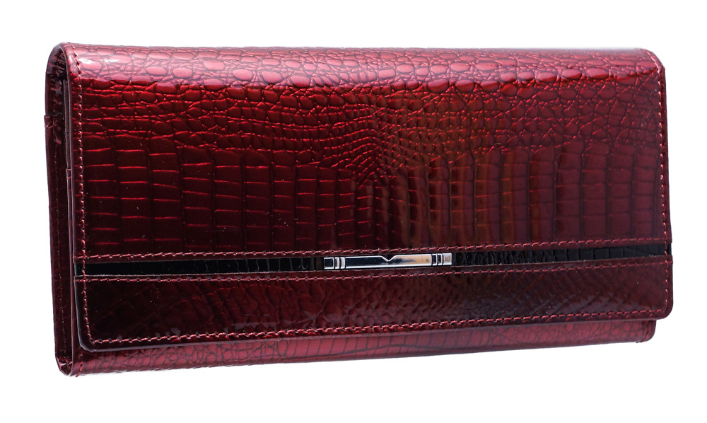 Жіночий Лаковий гаманець AE151 bordeaux red