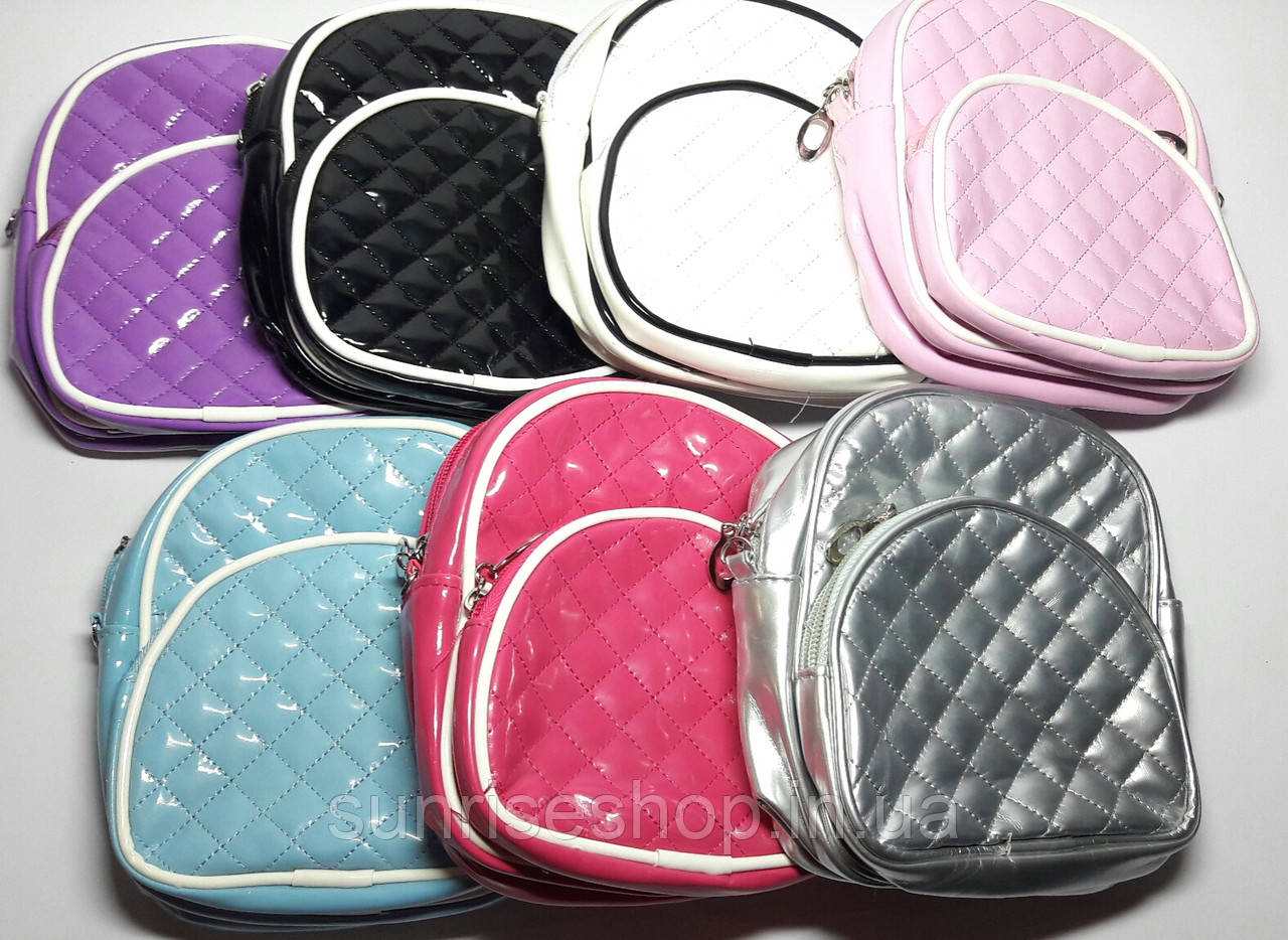 Сумка дитяча стьобана на два відділи шість кольорів