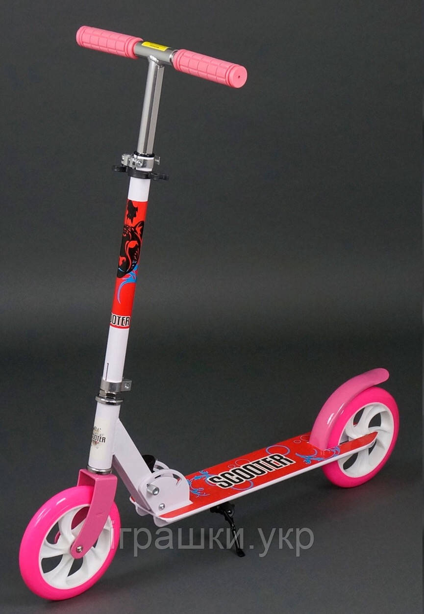 Самокат двухколесный Scooter 109, розовый