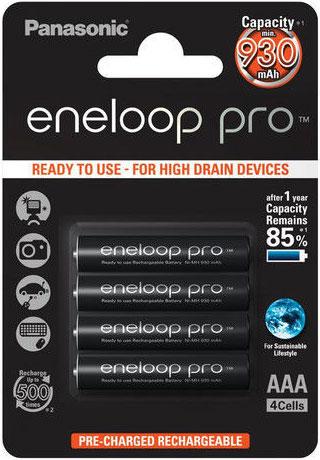 Акумулятори AAA Panasonic Eneloop Pro (R03) 950 mAh NiMh 4шт (BK-4HCDE/4BE),V 1.2