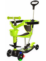 Чотириколісний самокат беговел 5 в 1 толокар iTrike JR 3-059 Maxi Green
