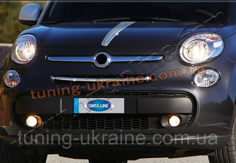 Накладка на решетку радиатора Omsa на Fiat 500L 2012 - фото 1 - id-p540107032