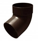Відвод труби одномуфтовий 67 град. D100м коричневий RAINWAY