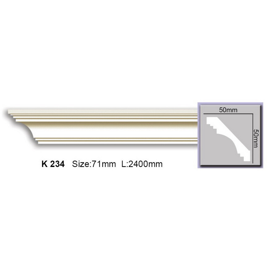 Стельовий плінтус Harmony K234 (5х5)см, довжина 2м