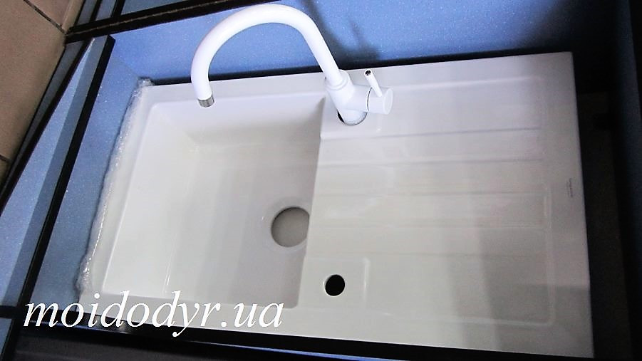 Мийка кухонна керамічна Sarreguemines 500 мм х 860 мм (знижка на скол, фото)