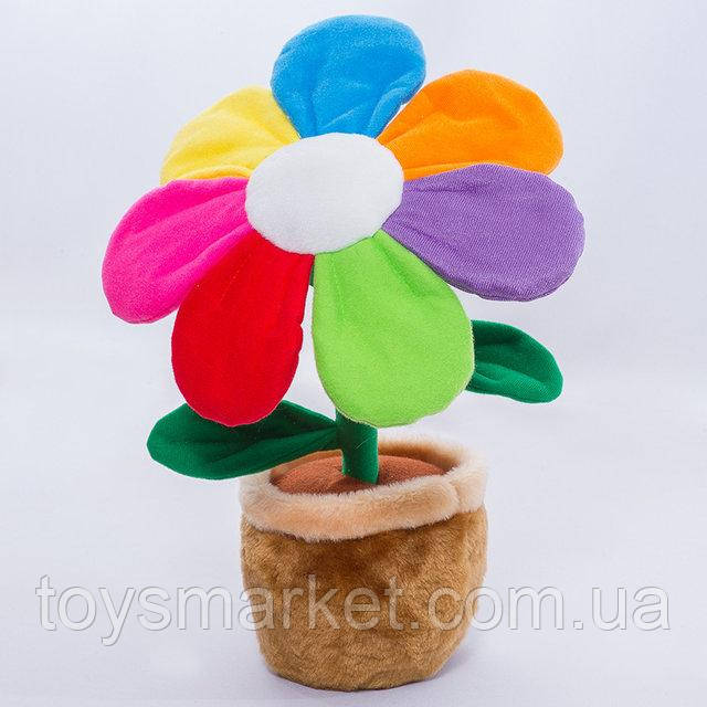 Дитяча м'яка іграшка, Квіточка в горщику, Цветик-Семицветик М'яка іграшка квітка
