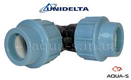 Косинець затискний Unigetta DN 40x90° для поліетиленових труб (Італія)
