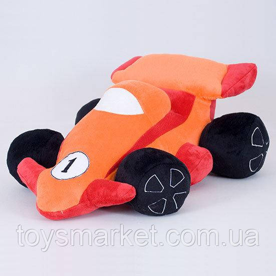 Дитяча м'яка іграшка, машинка помаранчева М'яка іграшка гонка