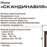 Ліжко дерев'яне Скандинавія Міні двоярусне 80 (Мебегранд/Mebigrand) 1280х2020(2120)х1700 мм, фото 5