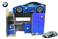 Дитяче ліжко-кімната Bed-Room No1 BMW синє, спальне місце 1700х800 мм, фото 10