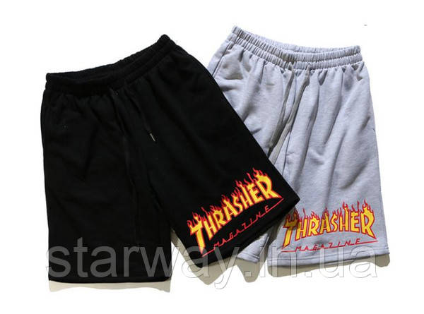 Шорти thrasher magazine вогненний принт