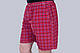 Чоловічі шорти в клітинку (плащівка), червоного кольору - фото 2 - id-p538018077