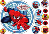 Друк їстівного фото Ø21 см Вафельний папір Людина-павук No16