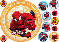 Друк їстівного фото Ø21 см Вафельний папір Людина-павук No17