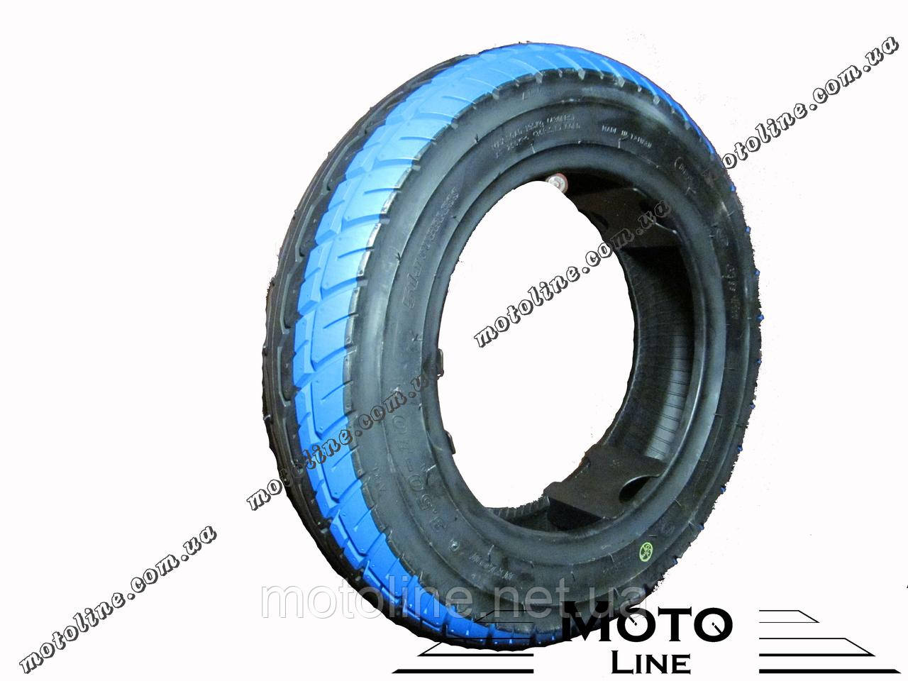 Мотопокришка, моторезина кольорова (СИНЯЯ) Boss/MotoTech 3.50-10 TL (6005) TW (Шосе/Понедорожня) Mototech