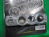 Розгалужувач прикурювача — трійник + USB WF-0120 12/24 В 60 Вт, фото 2