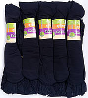 Шкарпетки жіночі капрон рулон, пучок Ластівка, 23-25 розмір, чорні, 1195