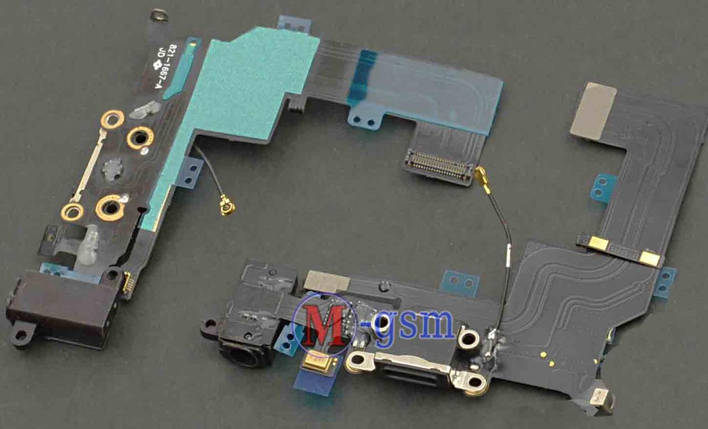 Шлейф iPhone 5S роз'єму заряджання й антени чорний, фото 1