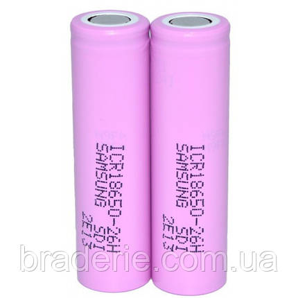 Акумулятор Samsung ICR 18650 26H 2600 mAh Li-Ion, фото 2