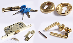 Комплект (ручка дверна +циліндр + відрізний замок) ЛІКВІДАЦІЯ СКЛАДА