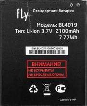 Акумулятор FLY BL4019, IQ446, 2100 mAh, Original/АКБ/Батарея/Батарейка/Флай
