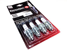 Свiча запалювання Газель,Волга,УАЗ,ГАЗ 53 дв.402 (компл.4шт) SUPER блiстер (BRISK,Чехiя) N17C.4B
