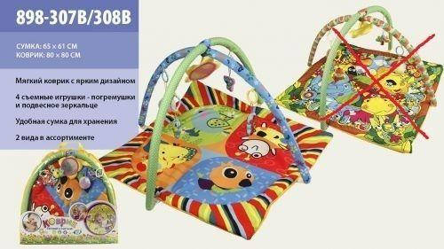 Розвиваючий килимок для малюків 898-308B. Квадратний з дугами, фото 2