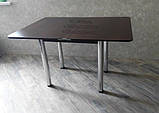 Стіл обідній розкладний ноги хром, фото 2