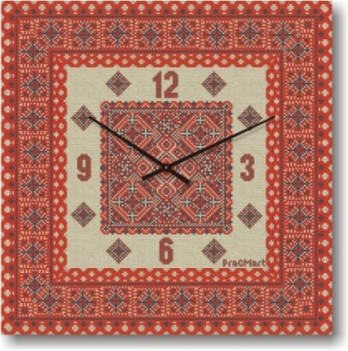 Настінні годинники на замовлення з логотипом, символікою Glass квадратні (450x450 мм) [Скло, Відкриті]