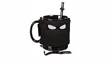 Керамическая кружка Ниндзя с ложкой и подставкой Ninja mug, фото 3