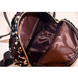 Модний маленький рюкзак жіночий міський паєтки. Рюкзак з паєтками двосторонніми Чорний, фото 7