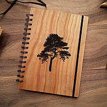 Дерев'яний блокнот "Дерево" А6 (папір 105х148 мм)