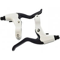 Ручки гальм велосипеда алюмінієві чорно-білі