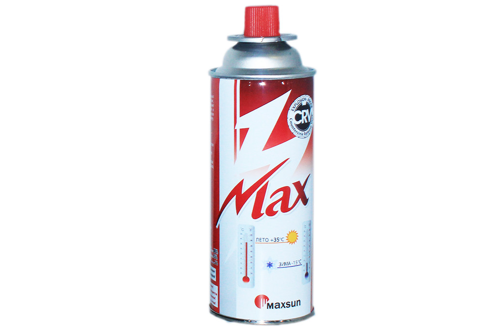 Газ Газові балони для пальників і портативних плит MAXSUN Корея CRV 220г зима-літо
