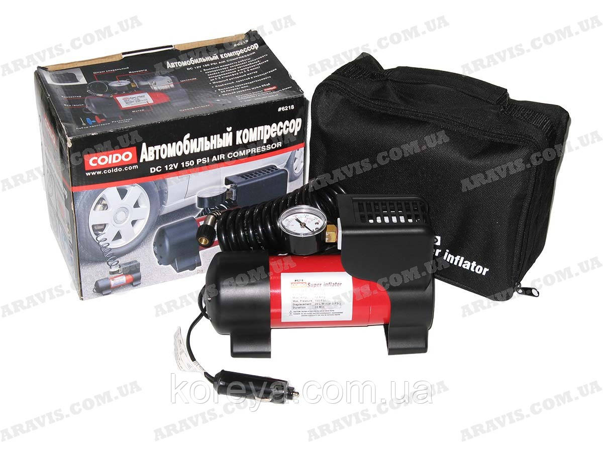 Компресор COIDO 6218 (150psi/12Аmp/20 л), фото 1