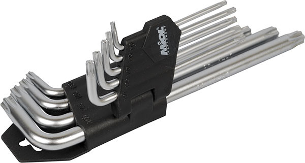 Набір торцевих ключів шестигранних TORX Miol 56-397 9 шт. CRV Т10 - Т50 мм.