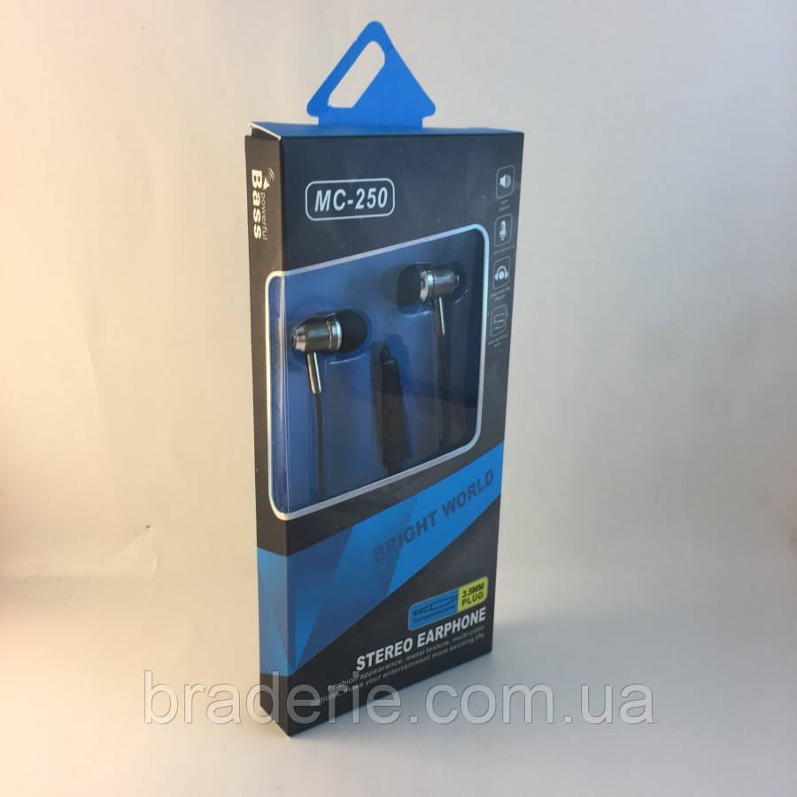 Навушники МС 250 Stereo earphone